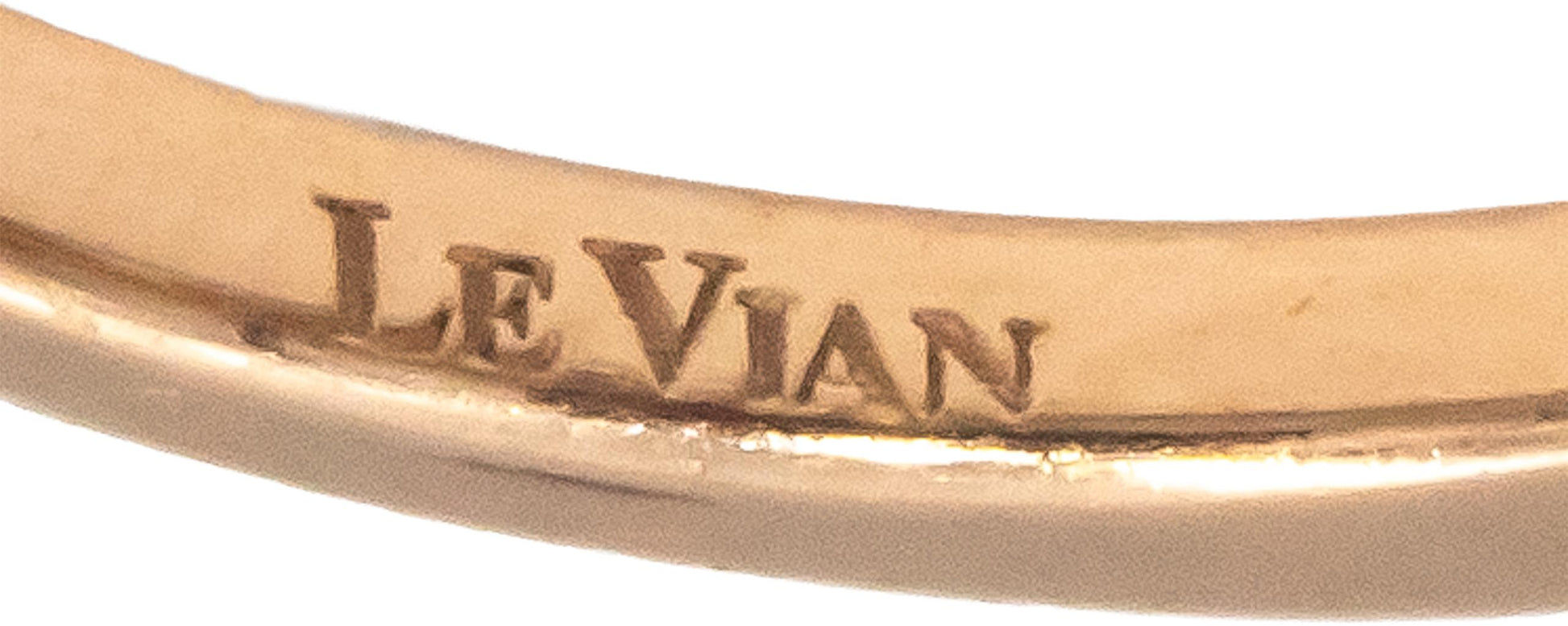 LE VIAN 14k Rose Gold White & Chocolate Diamond Cocktail Ring 1.0CT Size 7