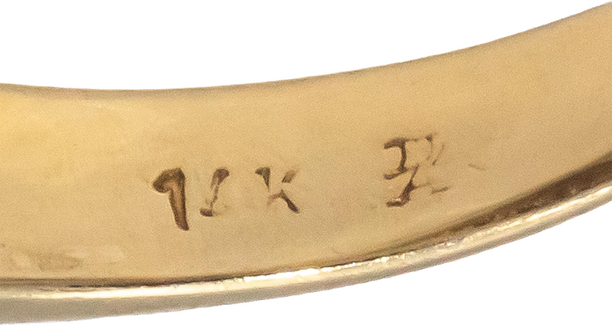 14k Yellow Gold Baguette & Round VS Diamond Cocktail Ring 0.60CT Size 6.75