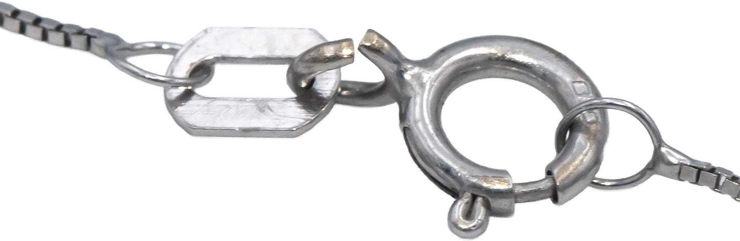 14k White Gold Round Diamond Heart Pendant Necklace Chain 0.12CT