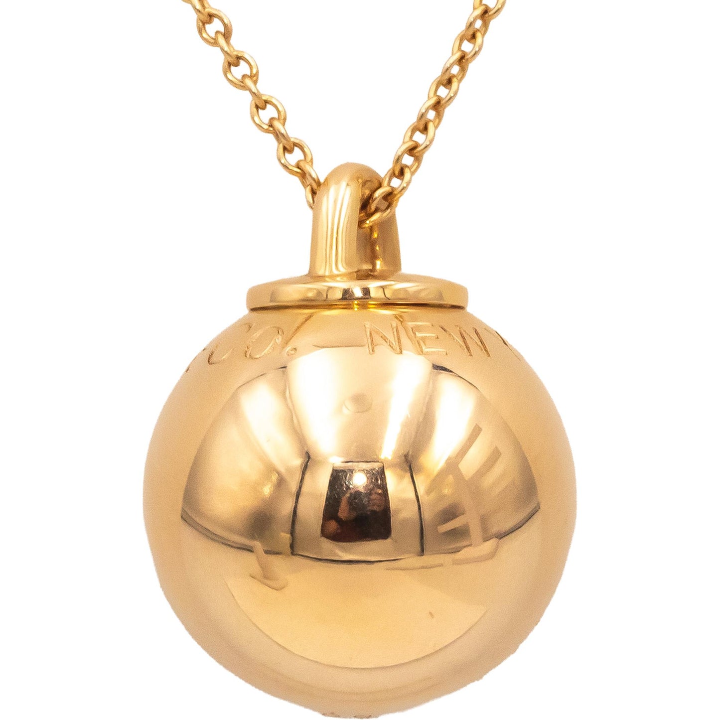 TIFFANY & CO. 18k Rose Gold Jewelry Hardware Ball Chain Necklace w/ Box & Pouch
