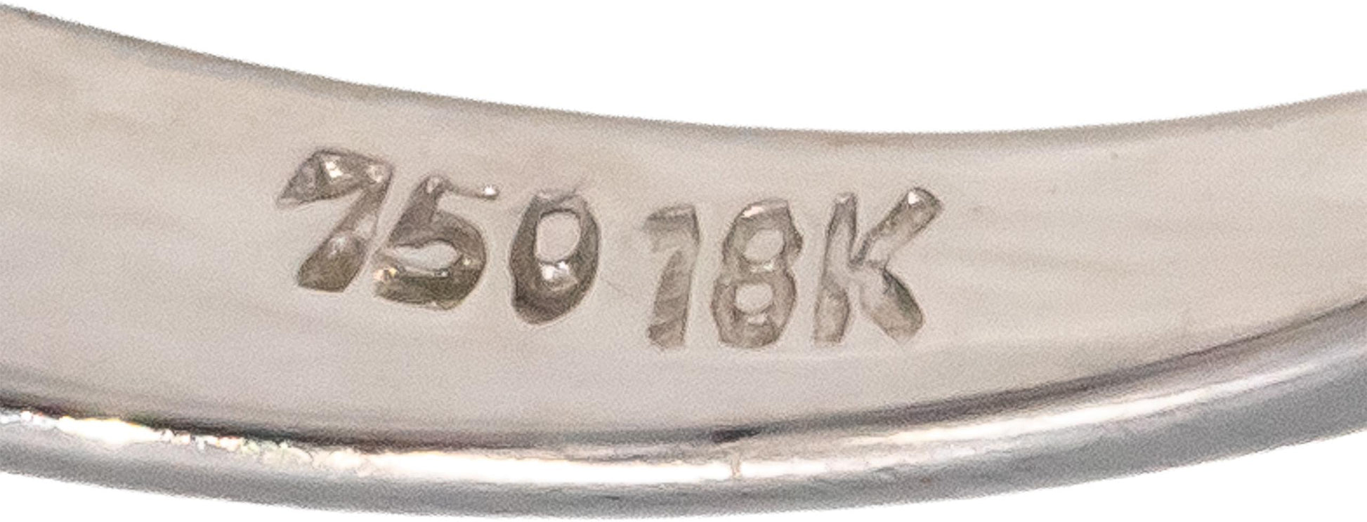 18k White Gold VS Round Diamond & 9.3mm Pearl Cocktail Ring 0.20CT Size 6.75