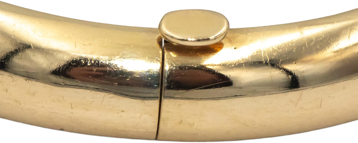TIFFANY & CO. Vintage 14k Yellow Gold Bangle Bracelet Size Extra Large