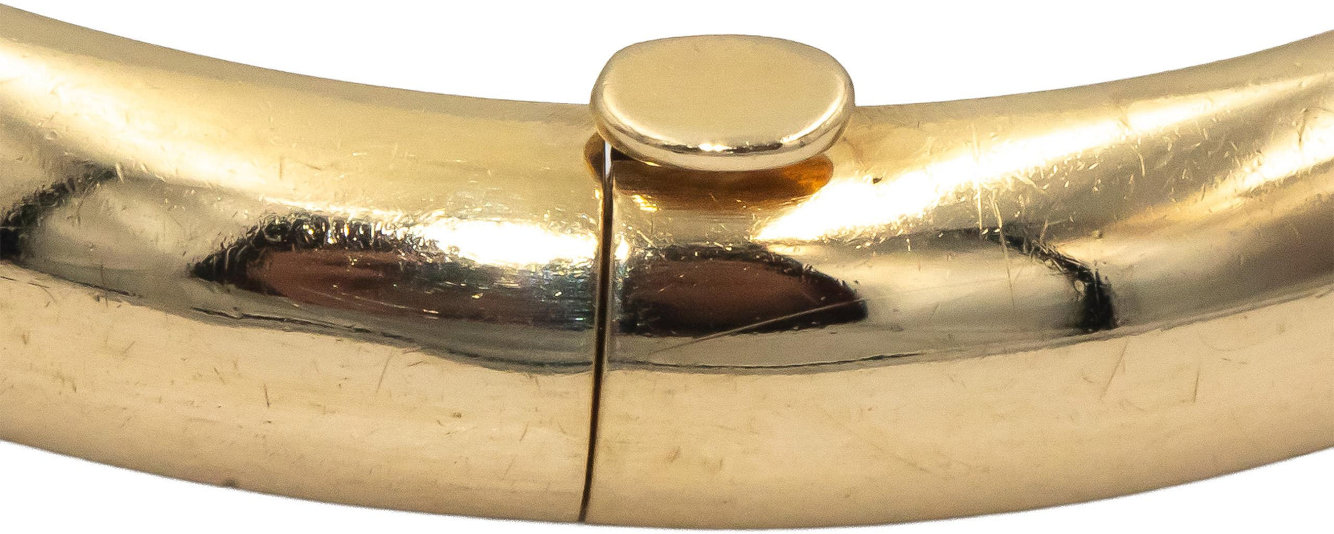 TIFFANY & CO. Vintage 14k Yellow Gold Bangle Bracelet Size Extra Large