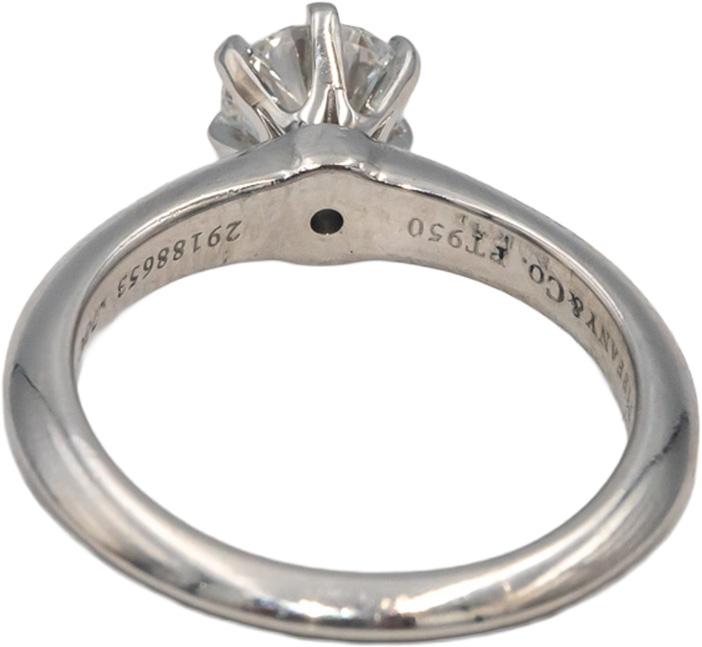 TIFFANY & CO. GIA Certified Platinum VVS1/F Diamond Engagement Ring .73CT Size 6