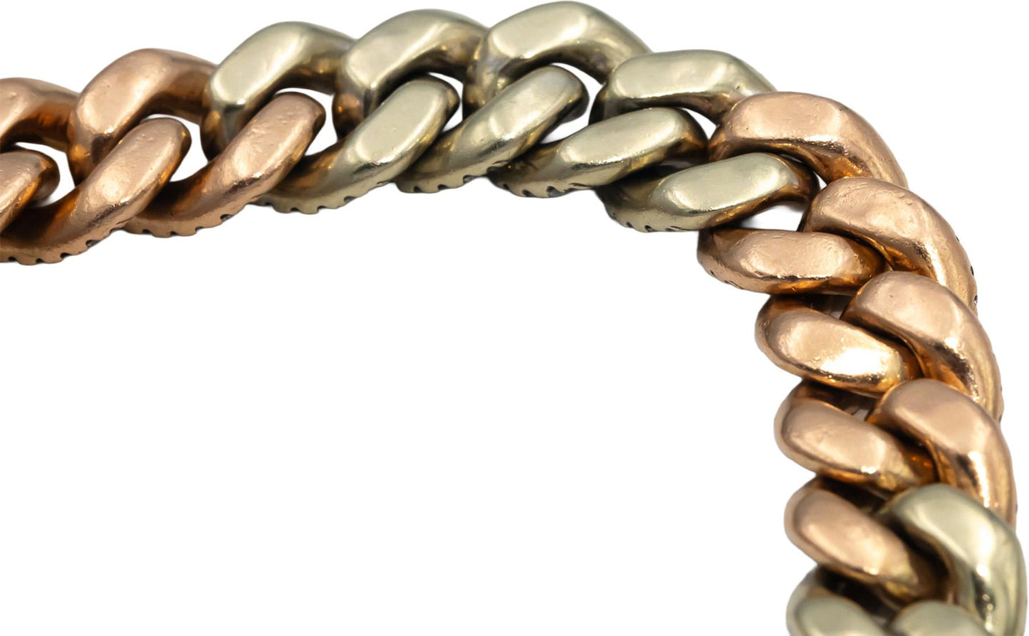 14k Rose & White Gold Round Diamond Iced Out Cuban Link Necklace 22.0CTW