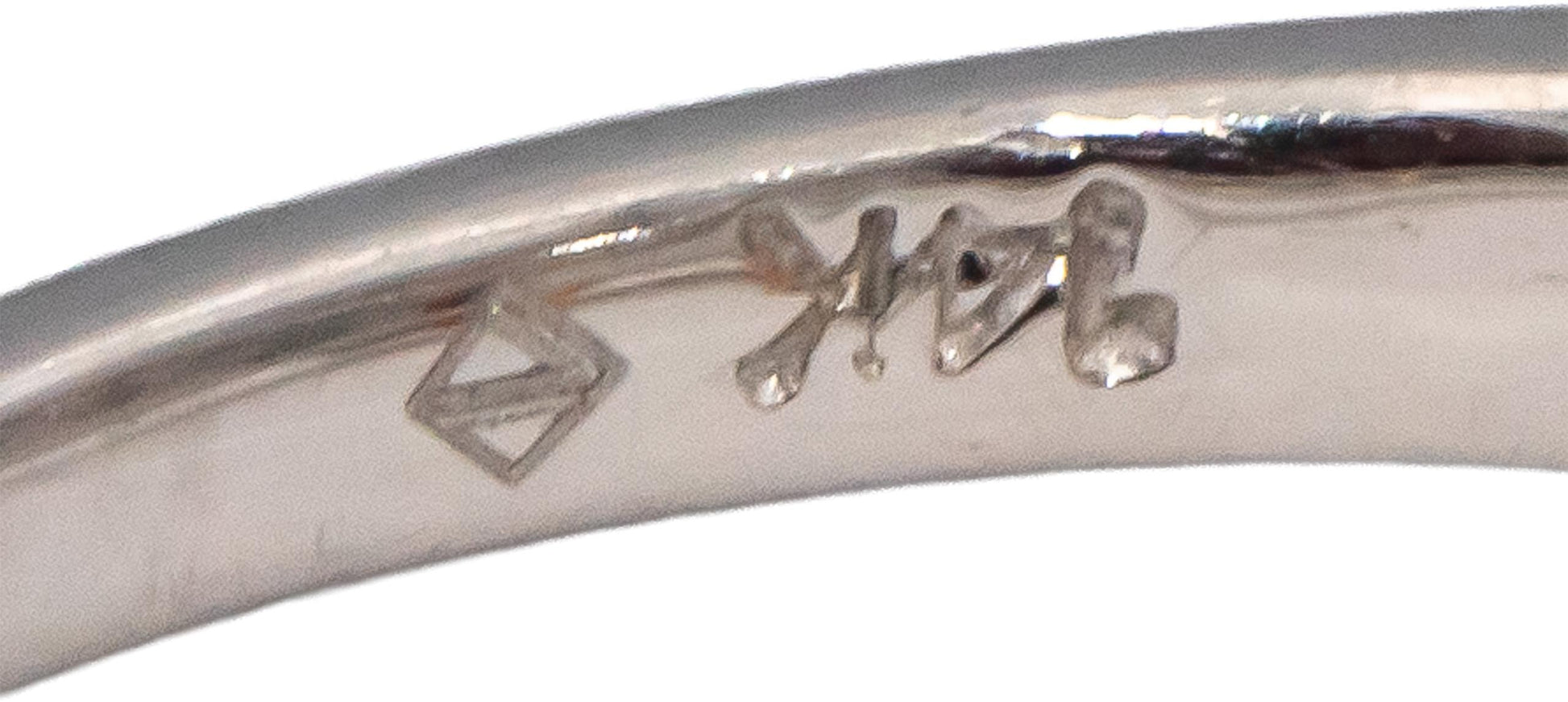 14k White Gold Orange Garnet & Diamond Cocktail Ring 2.54CT Size 7