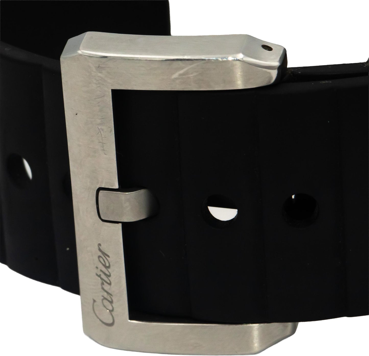 CARTIER Santos 100 Stainless Steel 38mm Rubber 2656 Men's Automatic Watch