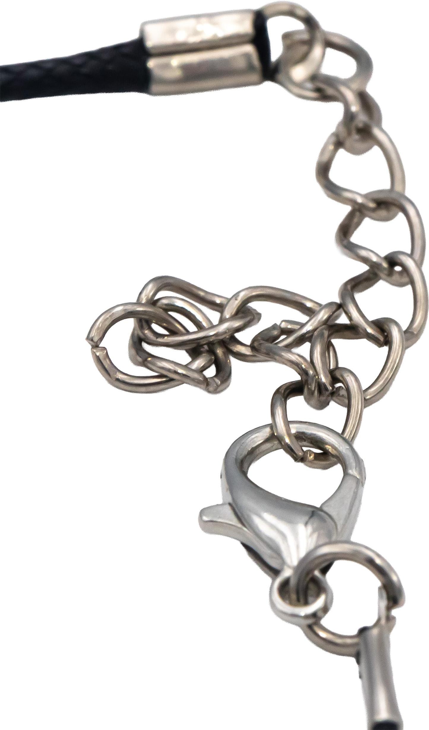 14k White Gold Round Black & White Diamond Pendant Necklace 0.50CT