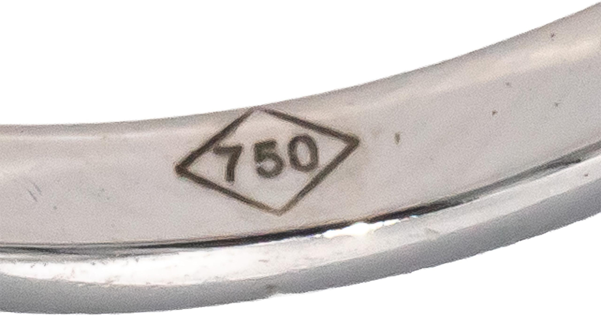 18k White Gold Emerald and Diamond Rectangle Halo Ring 0.70CTW Size 6