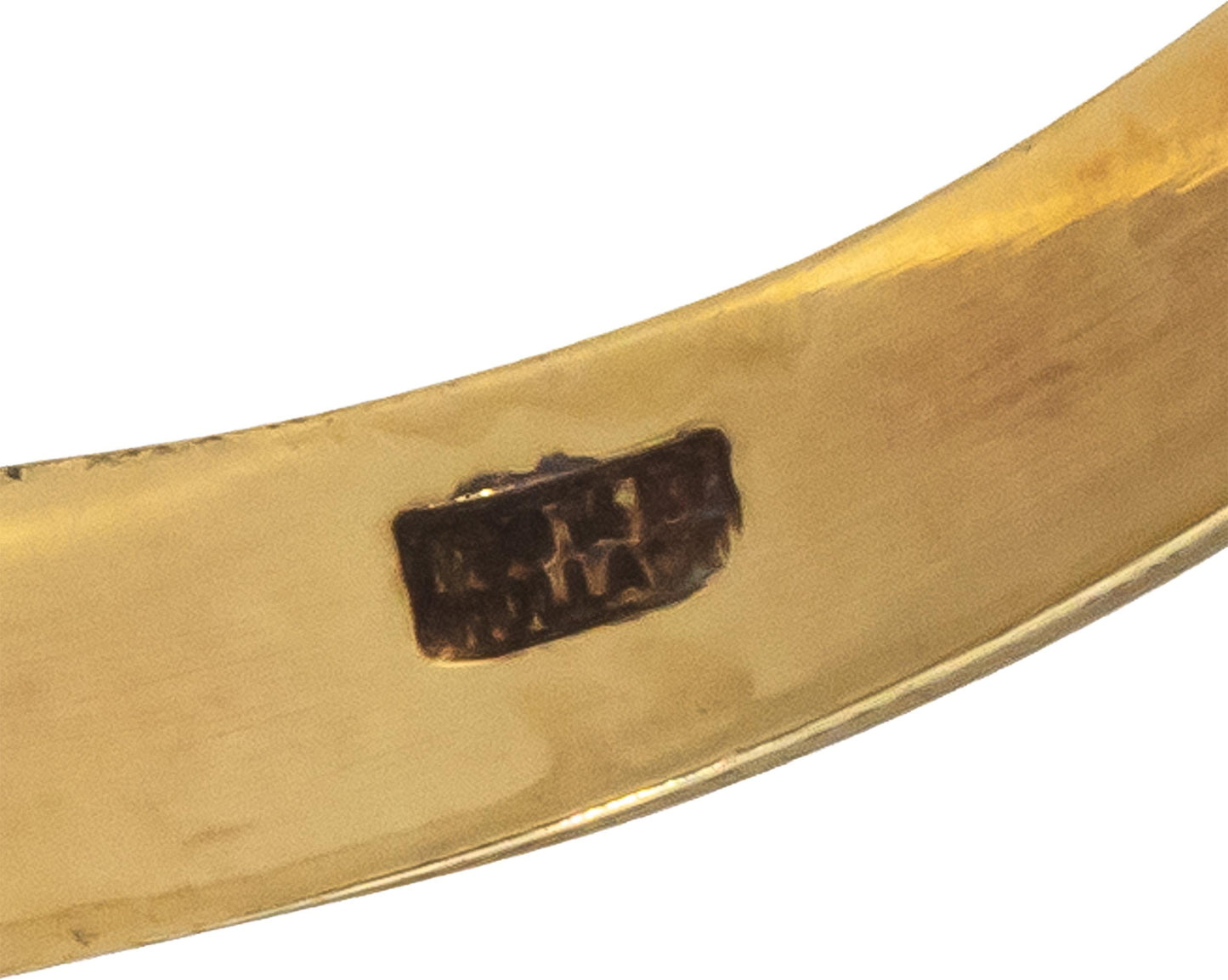 14k Yellow Gold Cabochon Lapis Lazuli Solitaire Ring Size 10.75