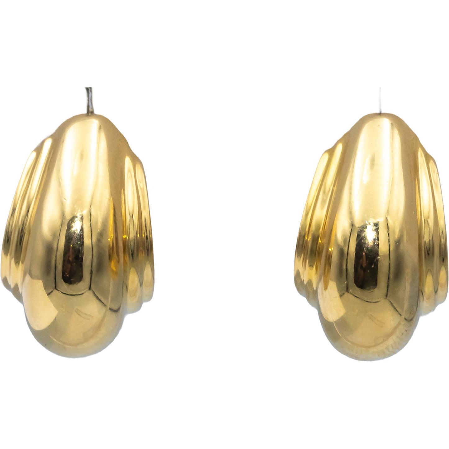 TIFFANY & CO. 18k Yellow Gold Paloma Picasso Chunky Hoop Huggie Earrings