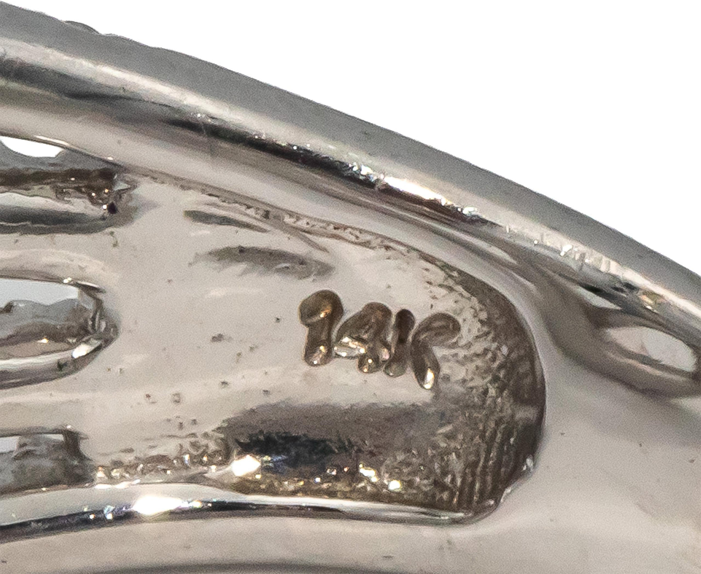 14k White Gold Round Diamond Woven Band Ring 1.0CT Size 7