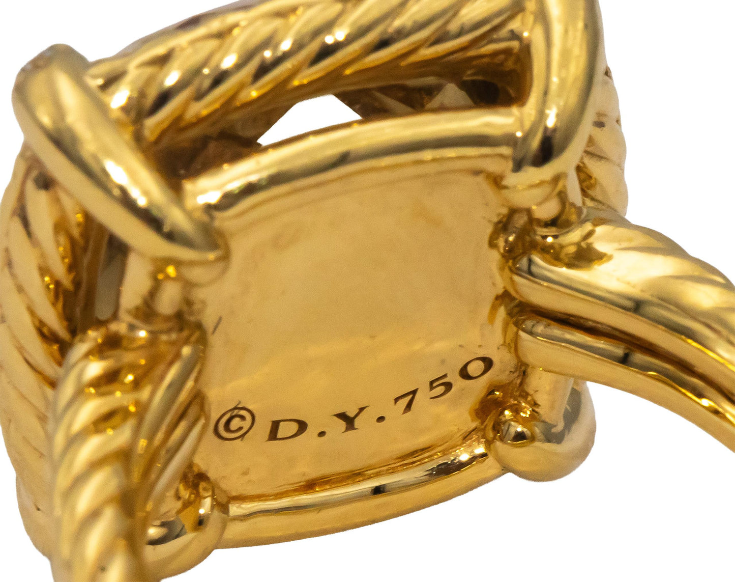 DAVID YURMAN 18k Gold Champagne Citrine & Diamond Chatelaine Ring 9.30CT $5500