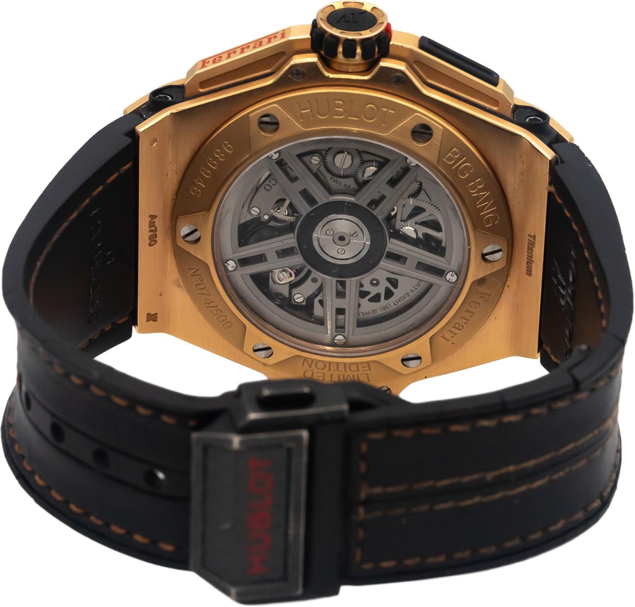 HUBLOT Big Bang Unico Ferrari 18k King Gold Limited Edition Watch w/ Winder