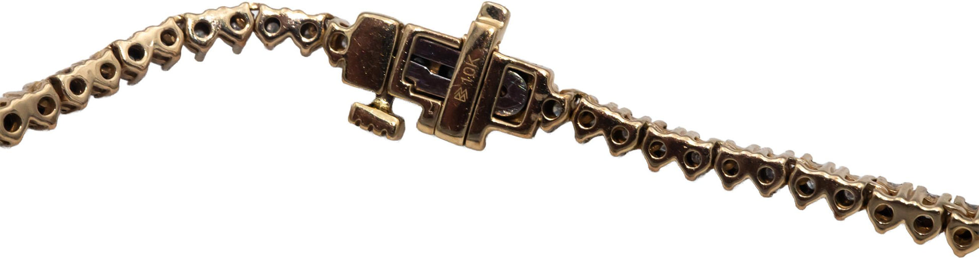 10k Yellow Gold Round Diamond Graduated Width Riviera Necklace 3.0CTW