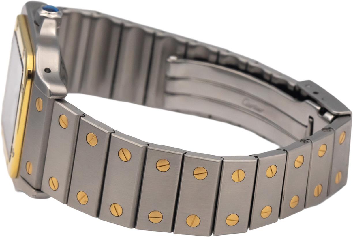 CARTIER Santos Carree Stainless Steel 18k Gold Automatic Watch 29mm Ref 2671