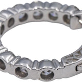 14k White Gold Round Diamond Inside Out Hoop Earrings 5.0CT