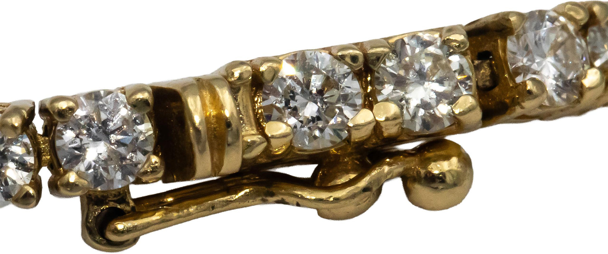 14k Yellow Gold VS Round Diamond Tennis Necklace 10.60CT