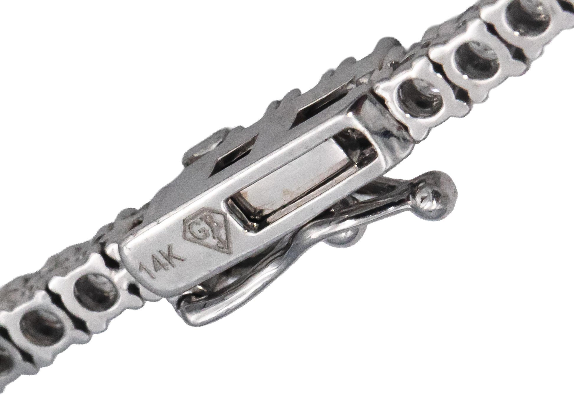 14k White Gold Round Diamond Tennis Necklace 6.83CT