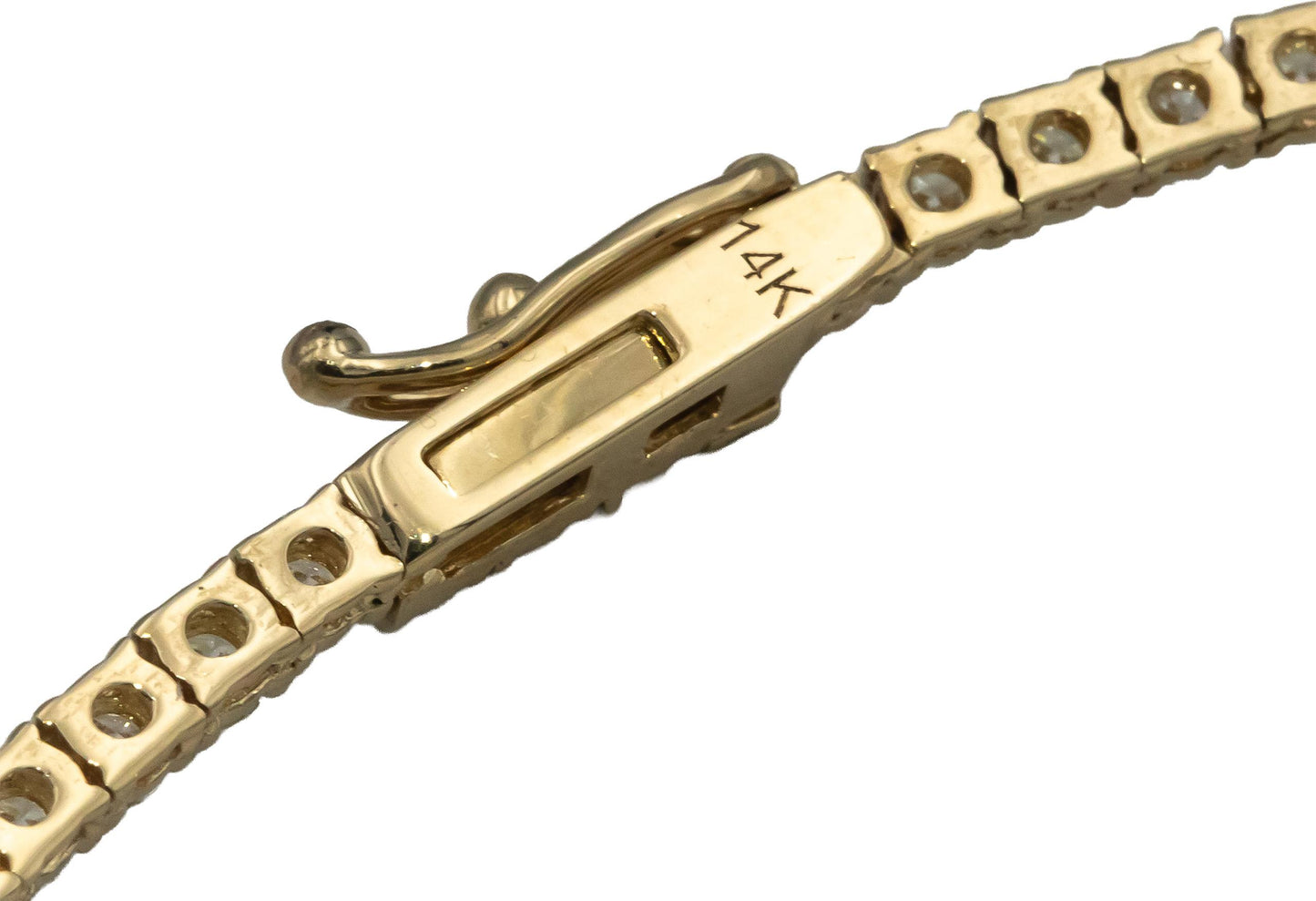 14k Yellow Gold VS Round Diamond Tennis Necklace 8.01CT