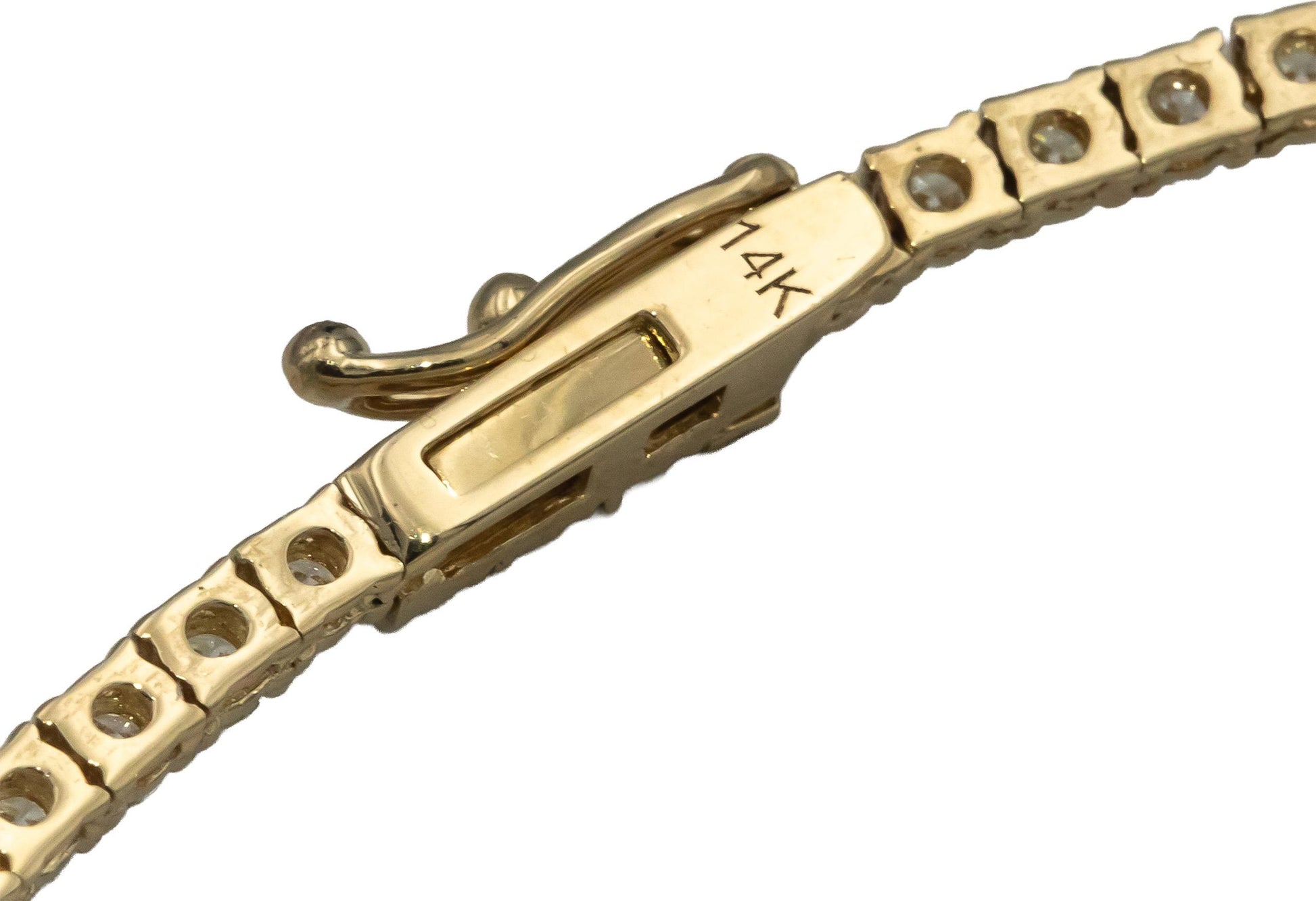 14k Yellow Gold VS Round Diamond Tennis Necklace 8.01CT