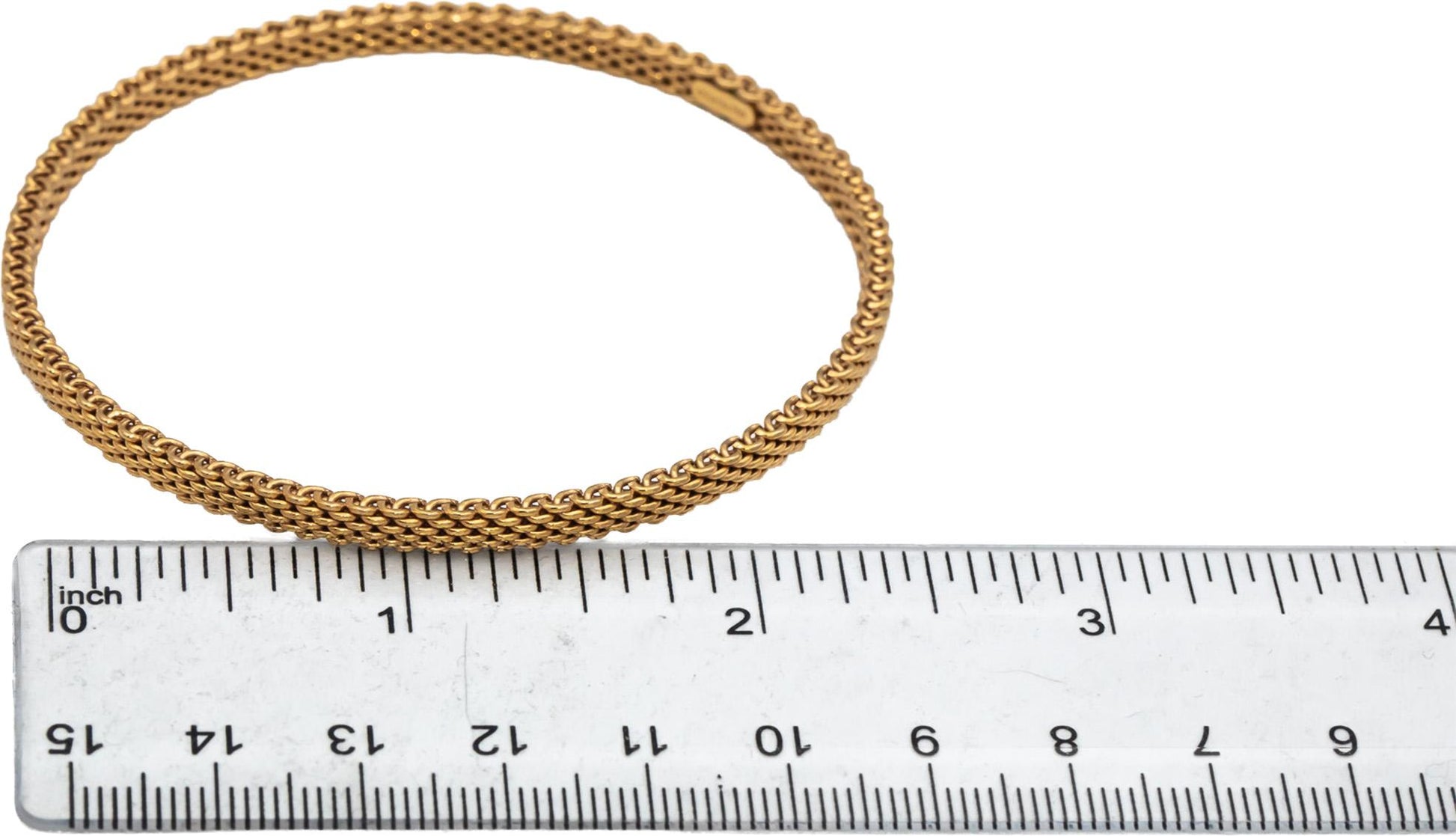 TIFFANY & CO. 18k Rose Gold Somerset Mesh Bangle Bracelet