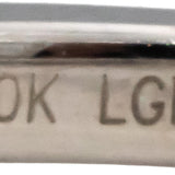 10k White Gold Round Lab Grown Diamond Bridal Engagement Ring Set 0.75CT