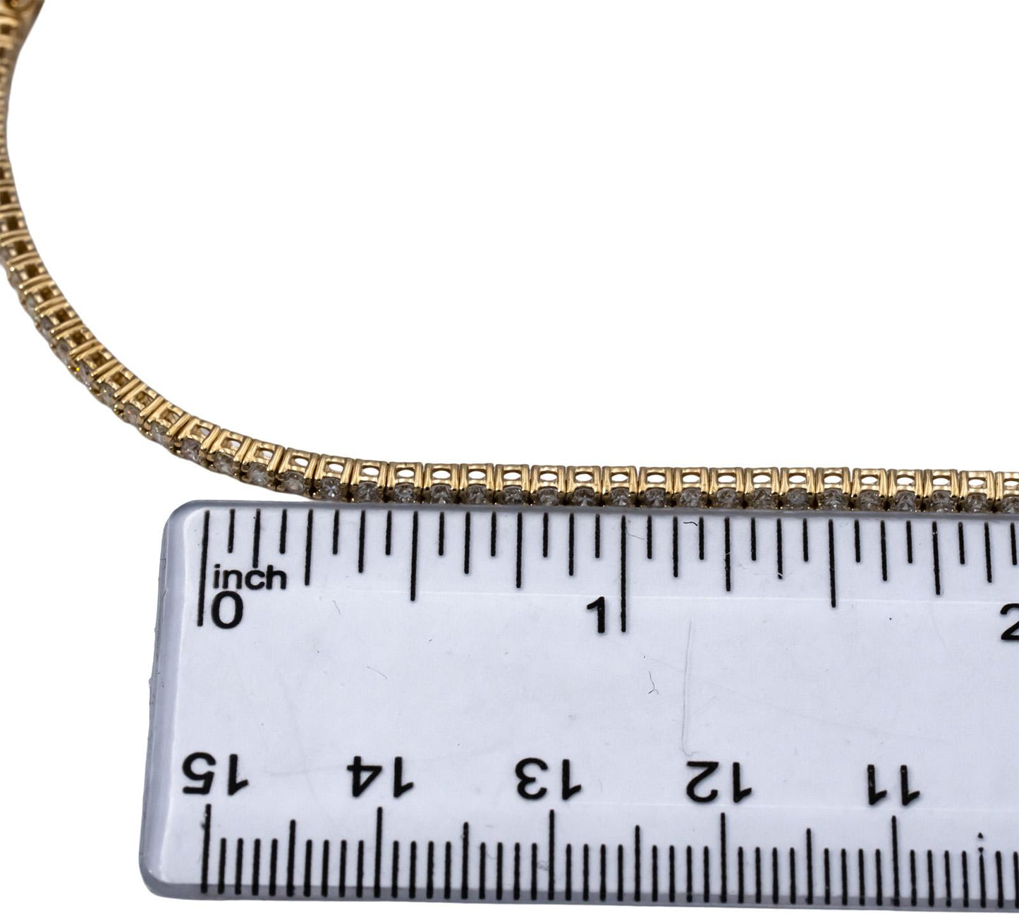 14k Yellow Gold VS Round Diamond Tennis Necklace 5.96CT