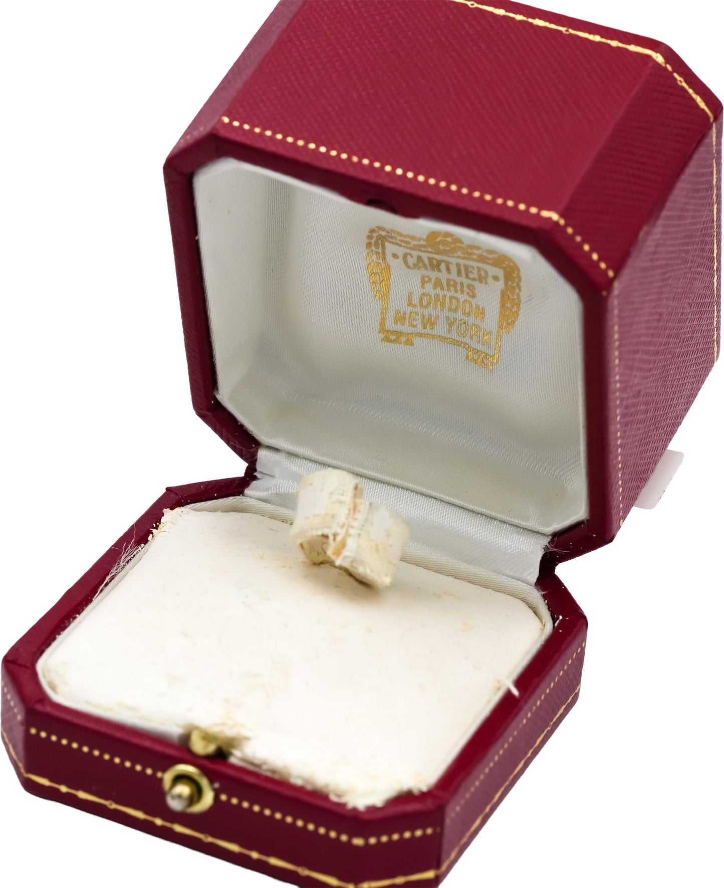 CARTIER 18k Yellow Gold Love Screw Motif Band Ring Size 50 w/ Box & Papers