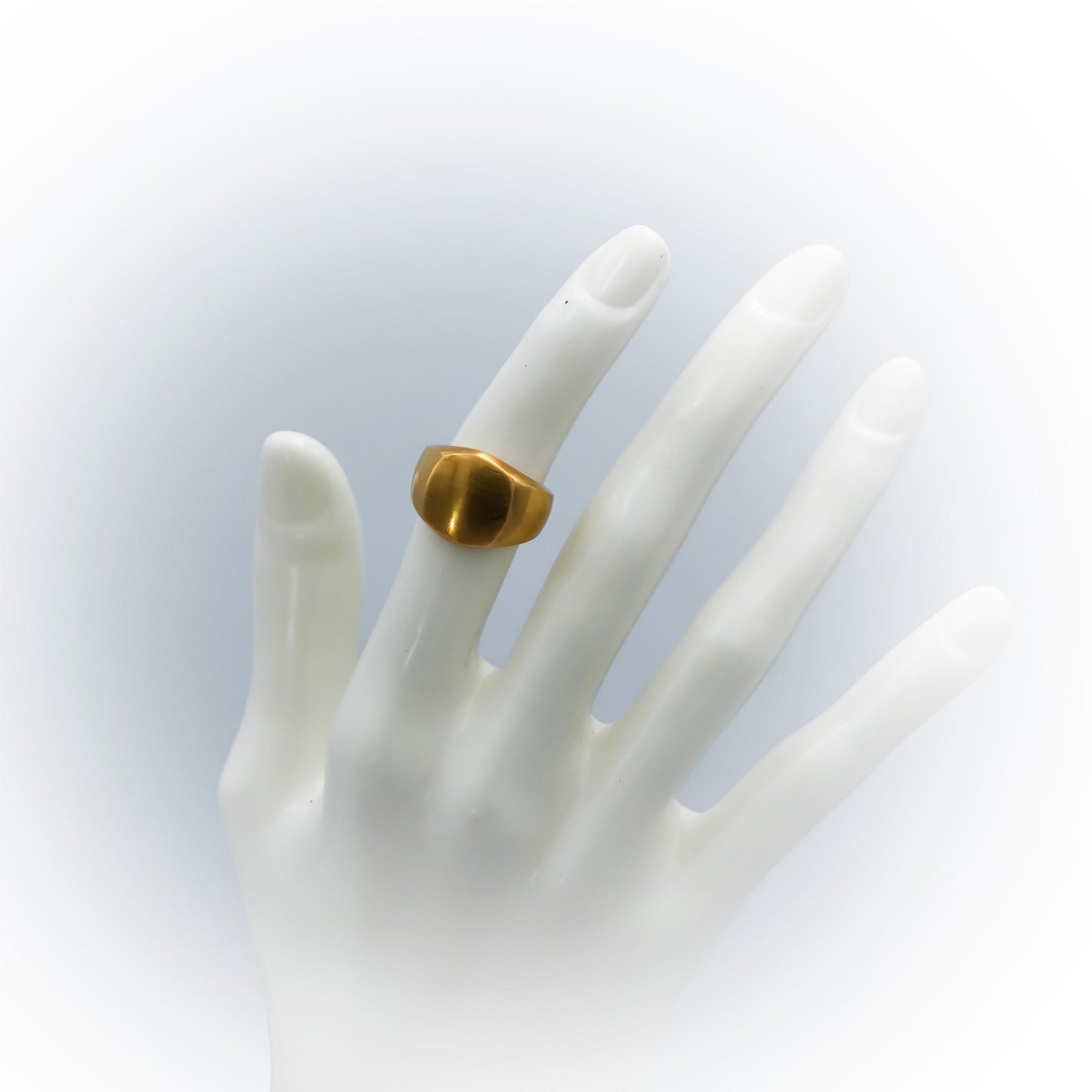 DAVID YURMAN 18k Yellow Gold Signet Ring Size 5 w/ Pouch 4950 Retail
