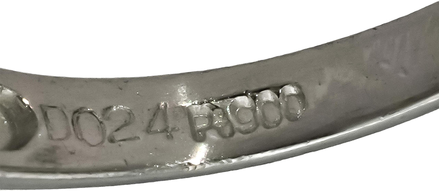 Platinum VS Diamond and Blue Zircon Cocktail Ring 1.59CT Size 7.75