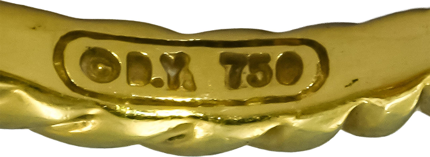 DAVID YURMAN 18k Yellow Gold Cushion Cut Citrine Cocktail Ring Size 6