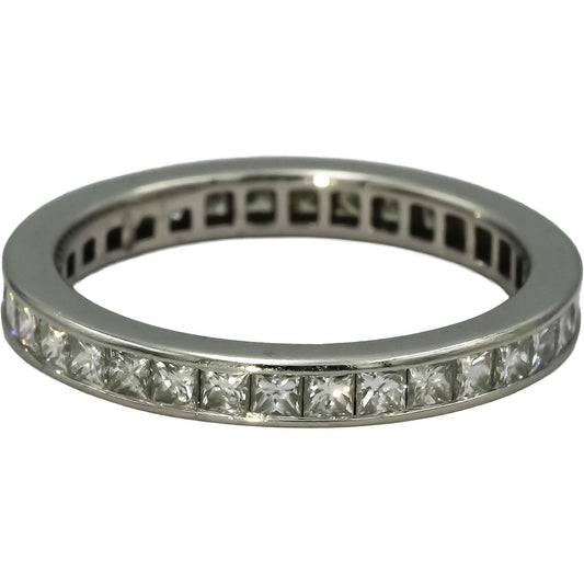 TIFFANY & CO. Platinum VS Diamond 2.6mm Eternity Band Ring .58CT Size 5