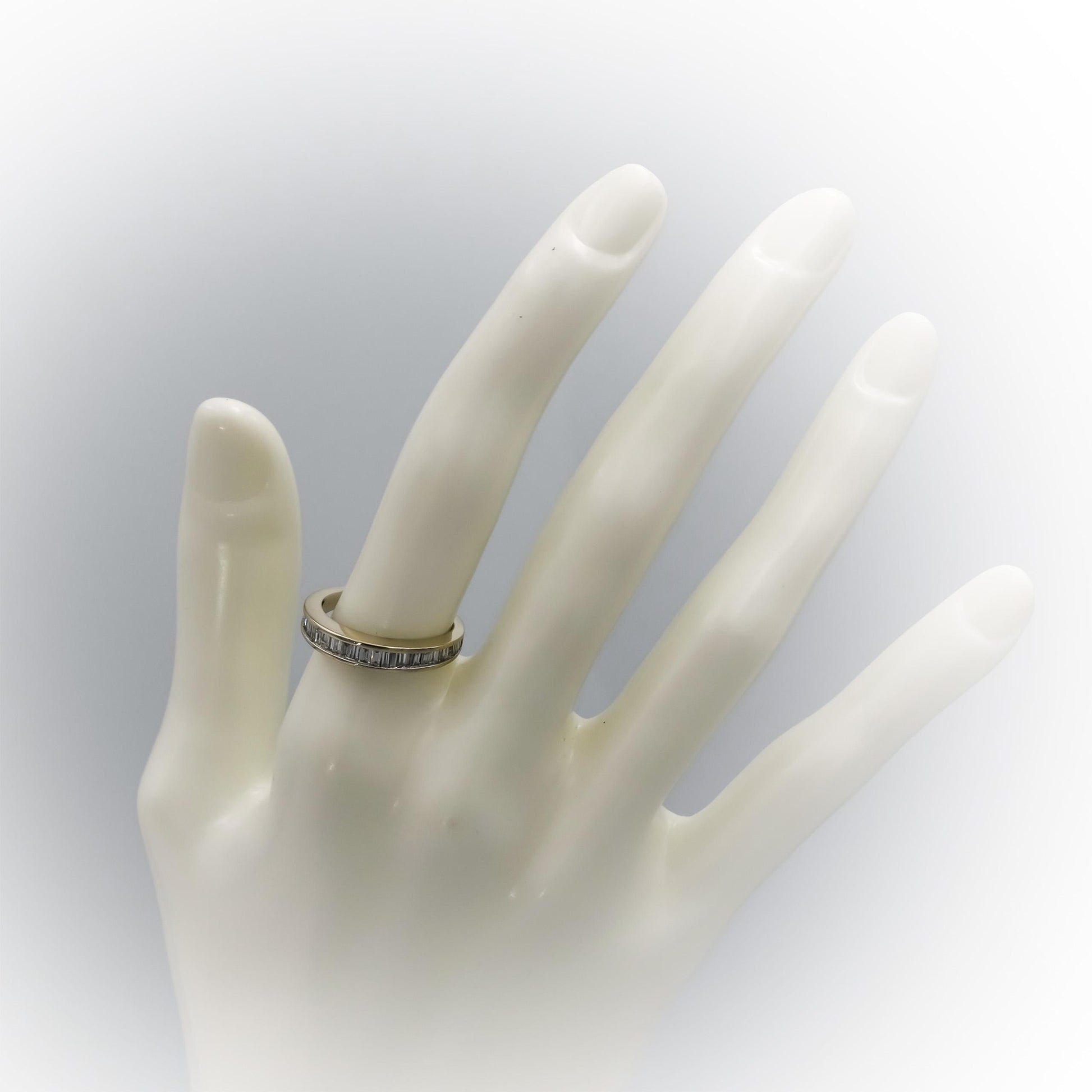 14k White Gold Baguette Cut Channel Set Diamond Band Ring 0.50CT Size 6