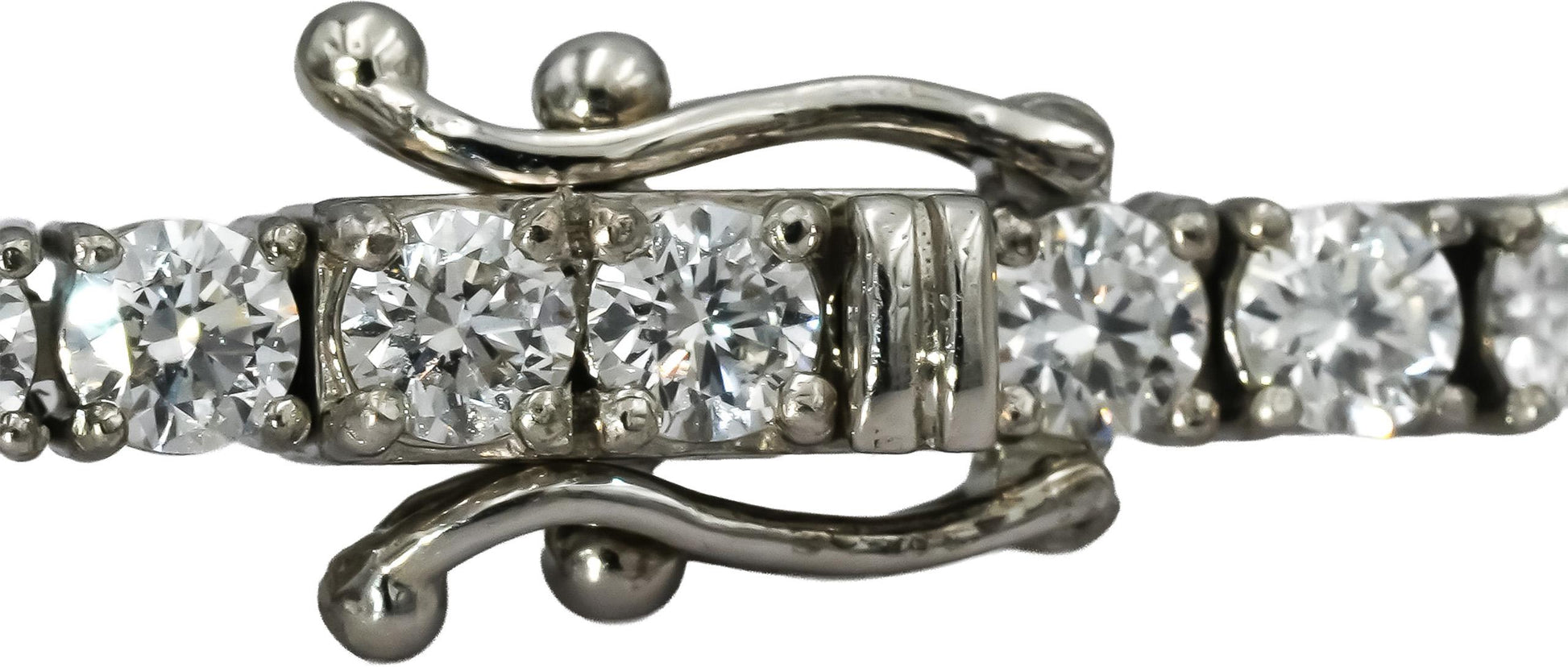 14k White Gold VS Round Lab-Grown Diamond Tennis Bracelet 5.83CT