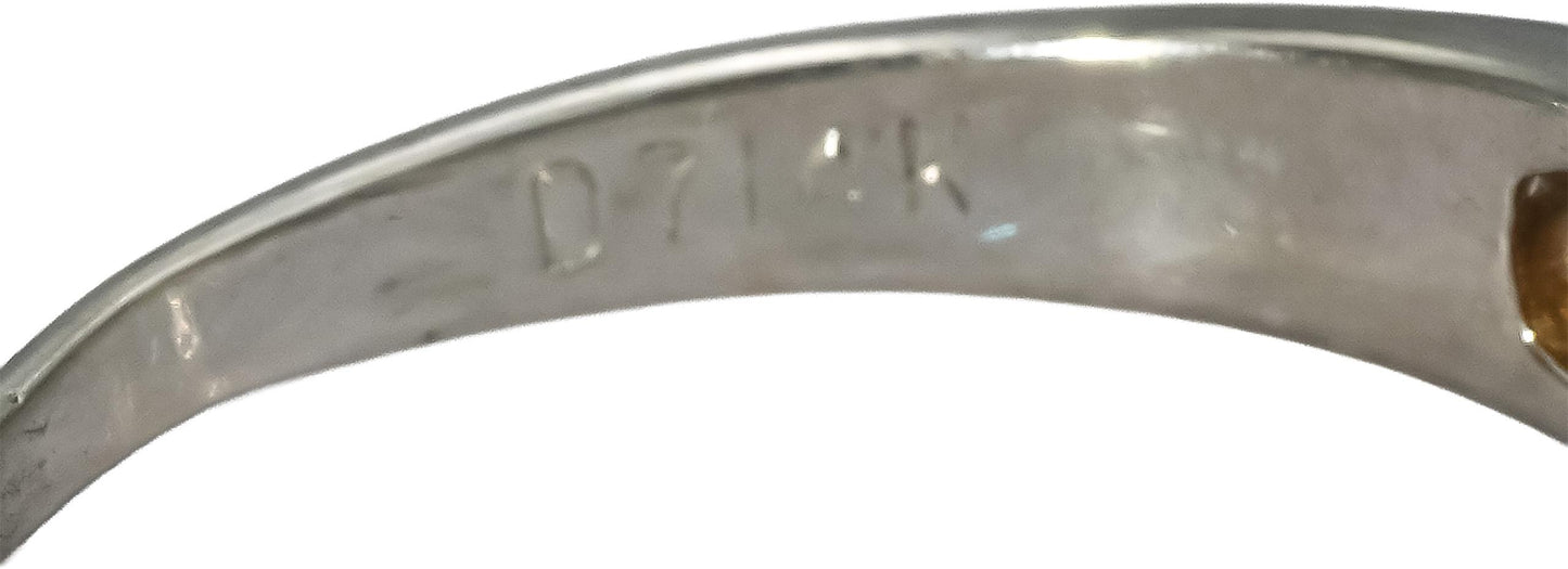 14k White Gold VS Baguette Diamond Heart Cut Garnet Cocktail Ring 1.99CT Size 6