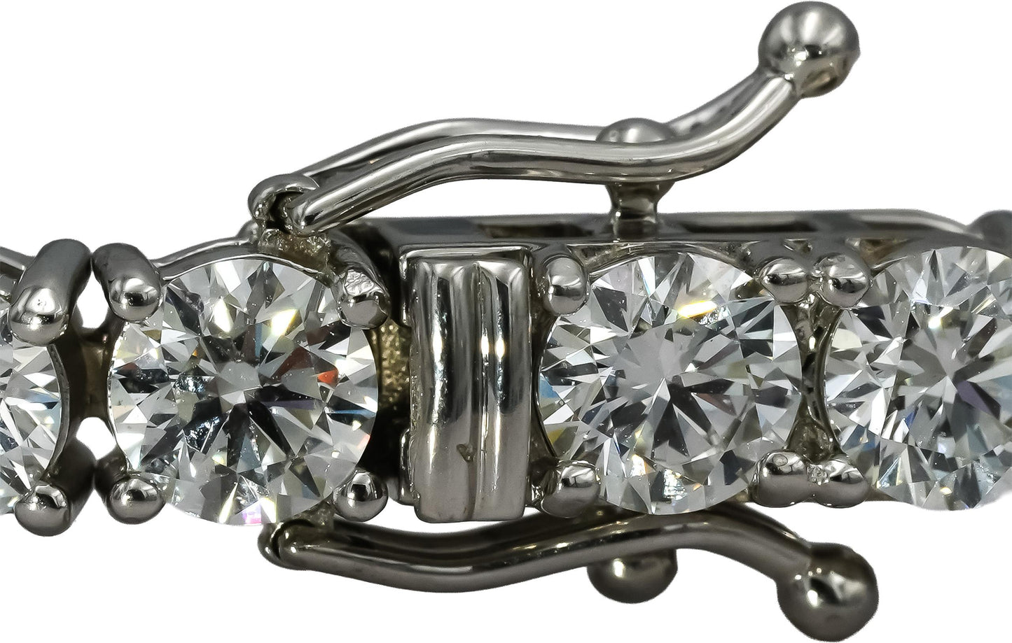 GIA Certified 14k White Gold VS2/G-H Round Diamond Tennis Bracelet 17.72CT