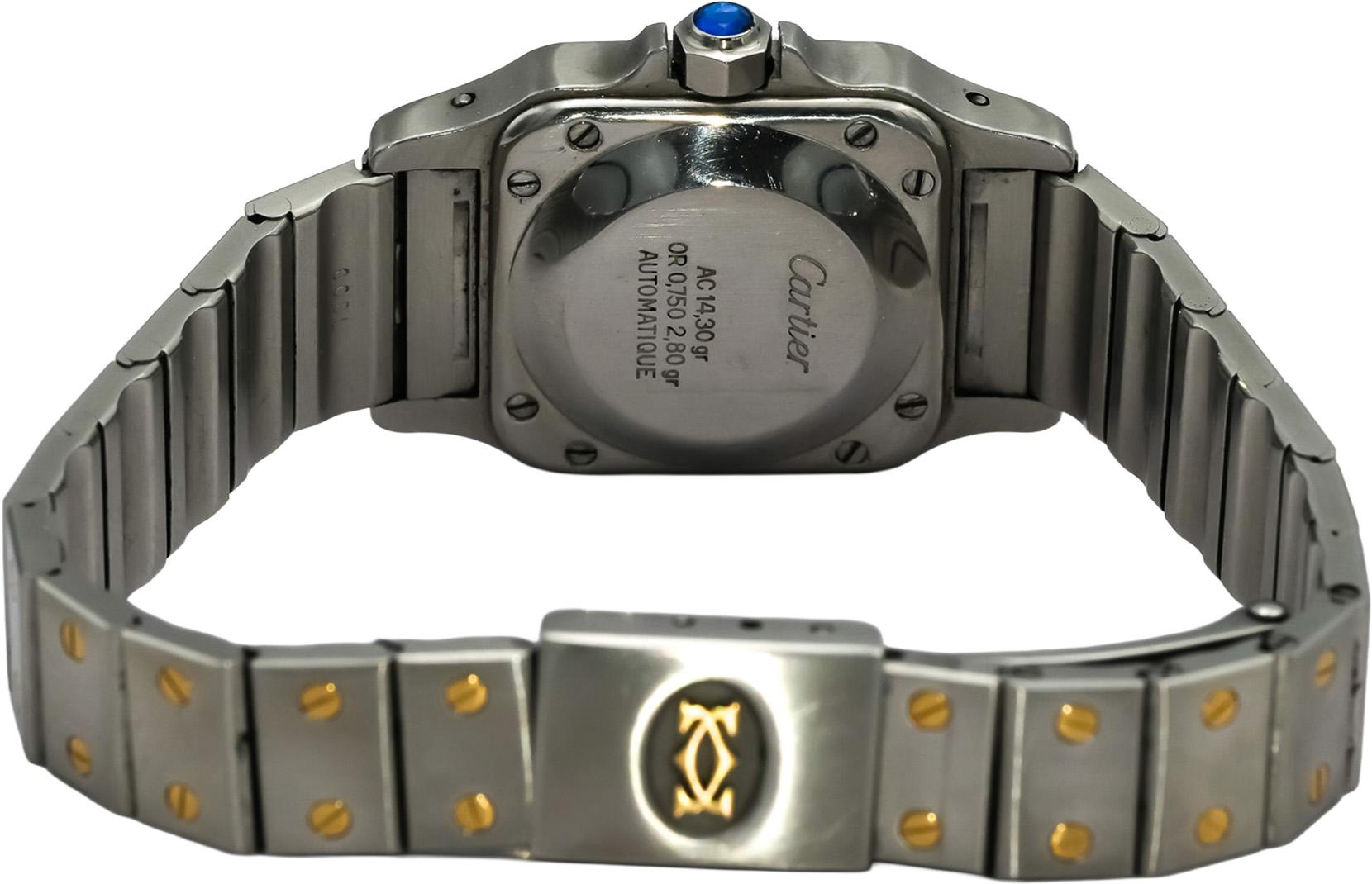 CARTIER Stainless Steel & 18k Gold Santos 24mm Quartz Ladies Watch