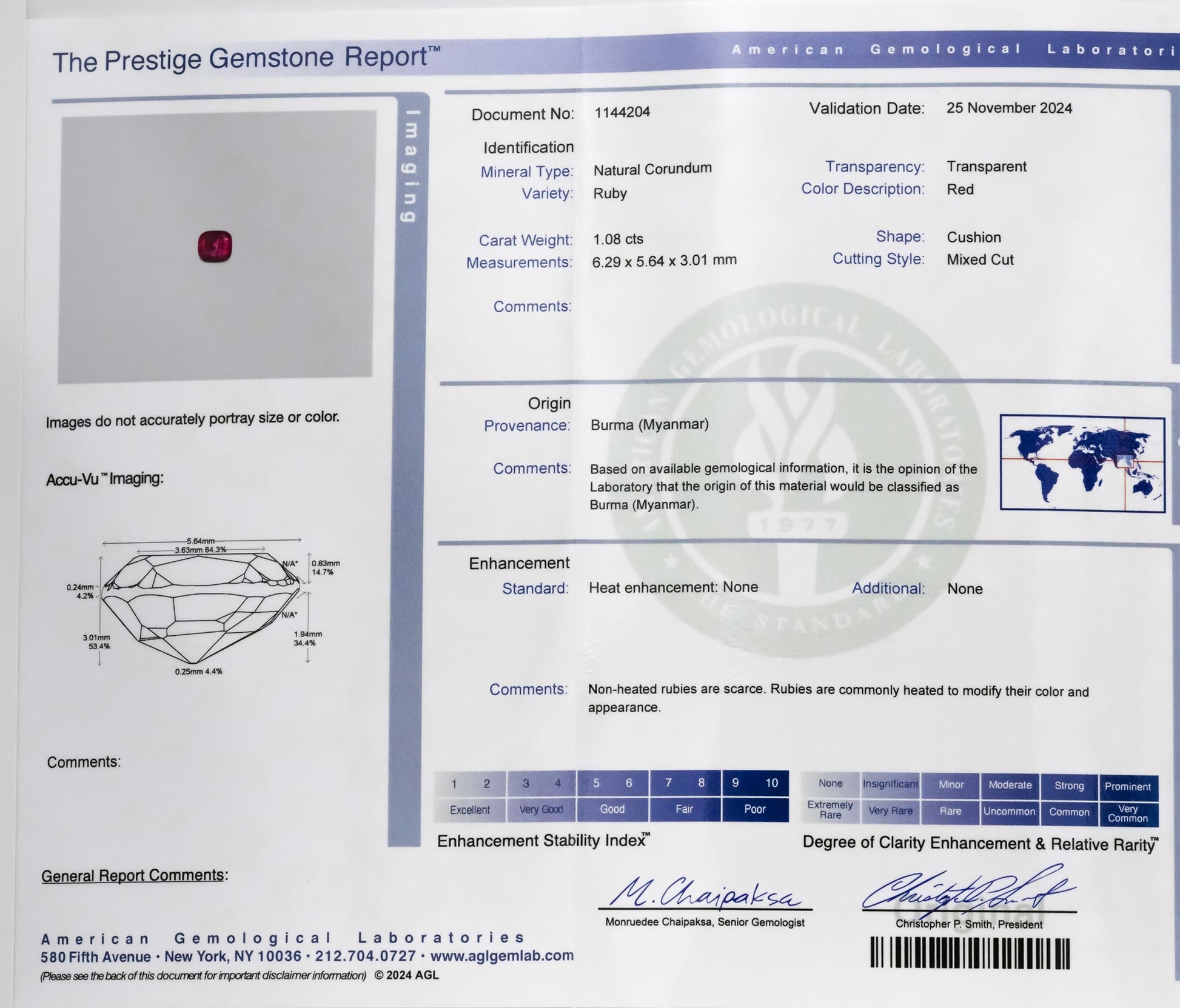 AGL Certified Antique Platinum Burma Ruby and Diamond Ring 1.70CT Size 6.25
