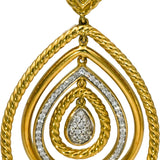 DAVID YURMAN 18k Yellow Gold VS Diamond Mobile Cable Drop Earrings 0.75CT