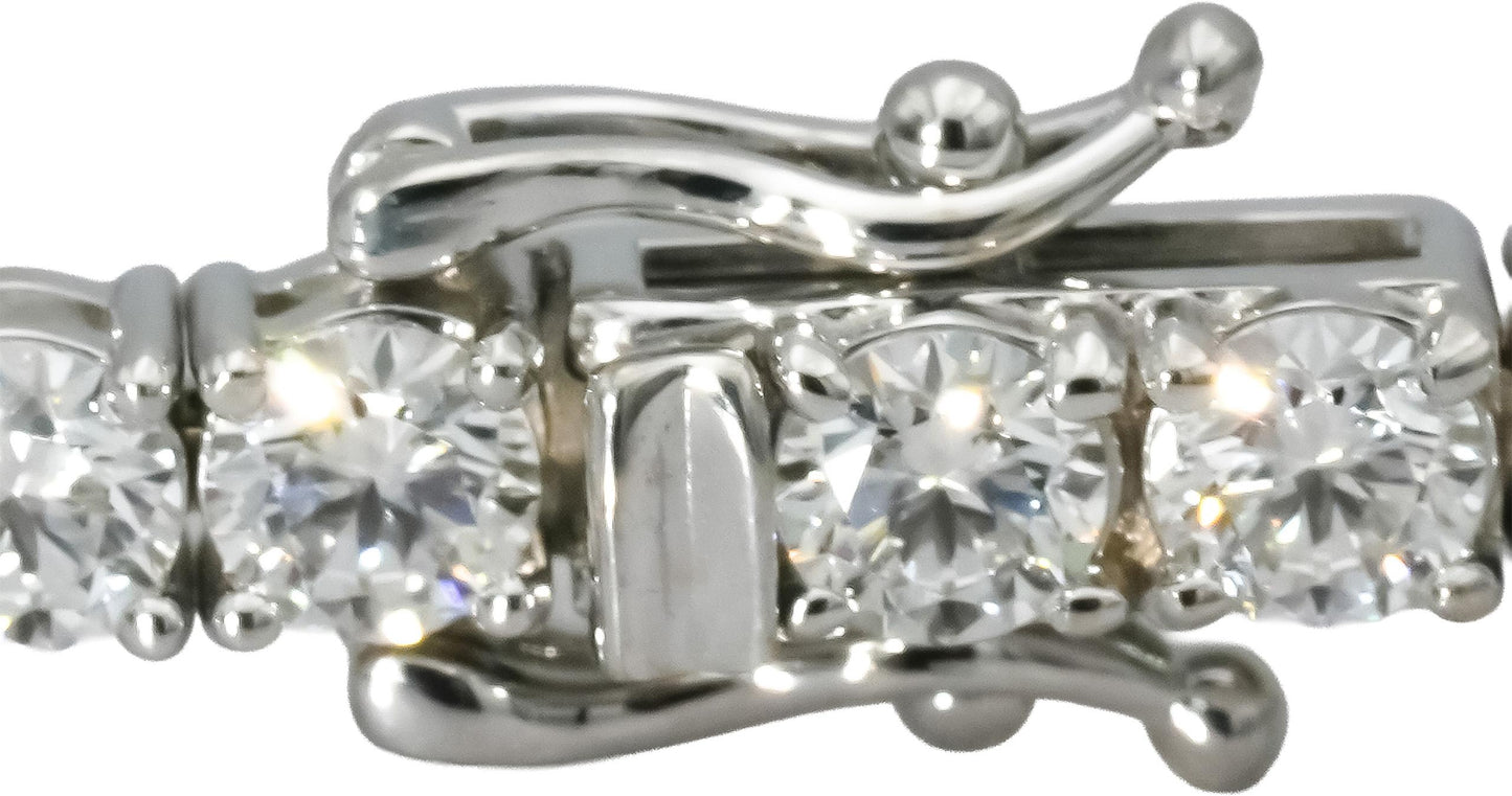 14k White Gold VS Round Diamond Tennis Bracelet 7.82CT