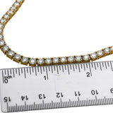 14k Yellow Gold Round VS Lab-Grown Diamond Tennis Necklace 30.45CT