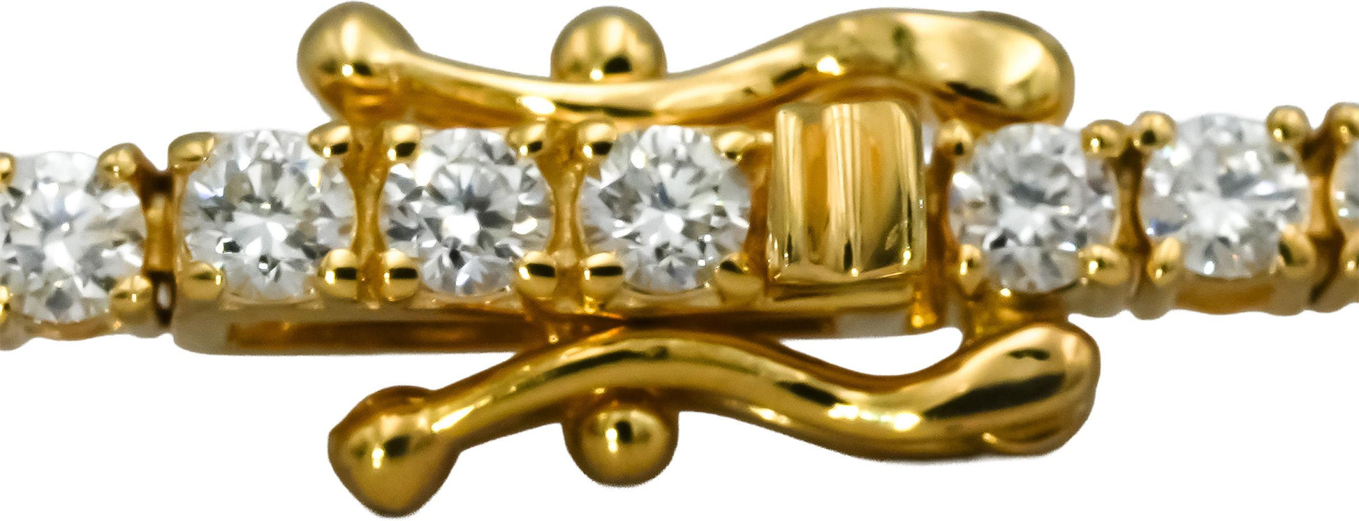 14k Yellow Gold VS Round Diamond Tennis Bracelet 2.67CT