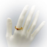 DAVID YURMAN 18k Yellow Gold Coral Stacking Ring Size 7