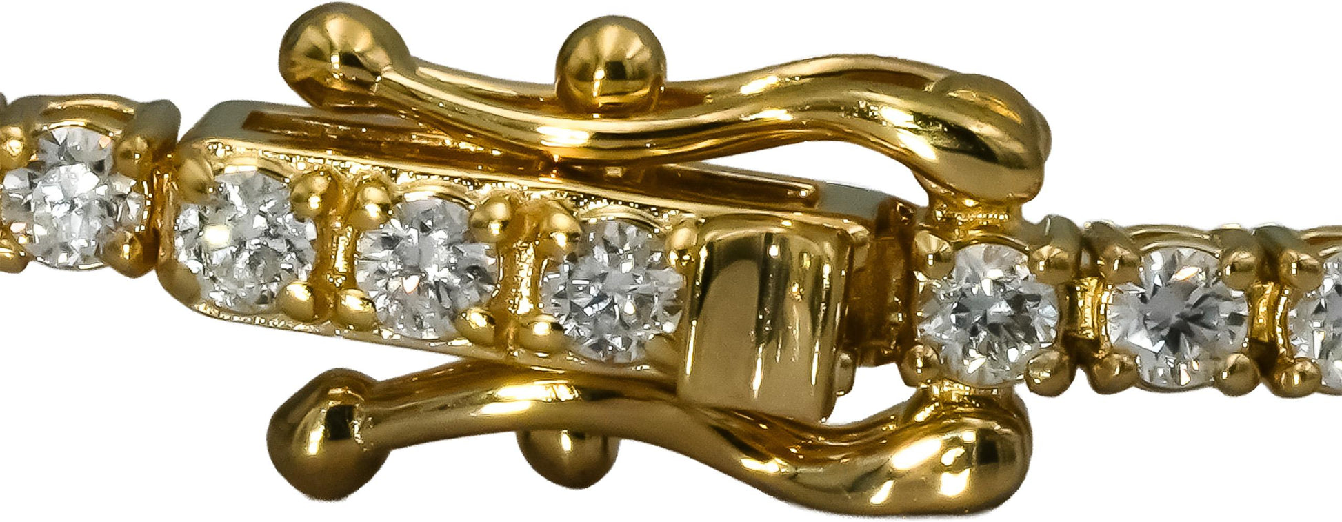 14k Yellow Gold VS Round Diamond Tennis Bracelet 1.65CT