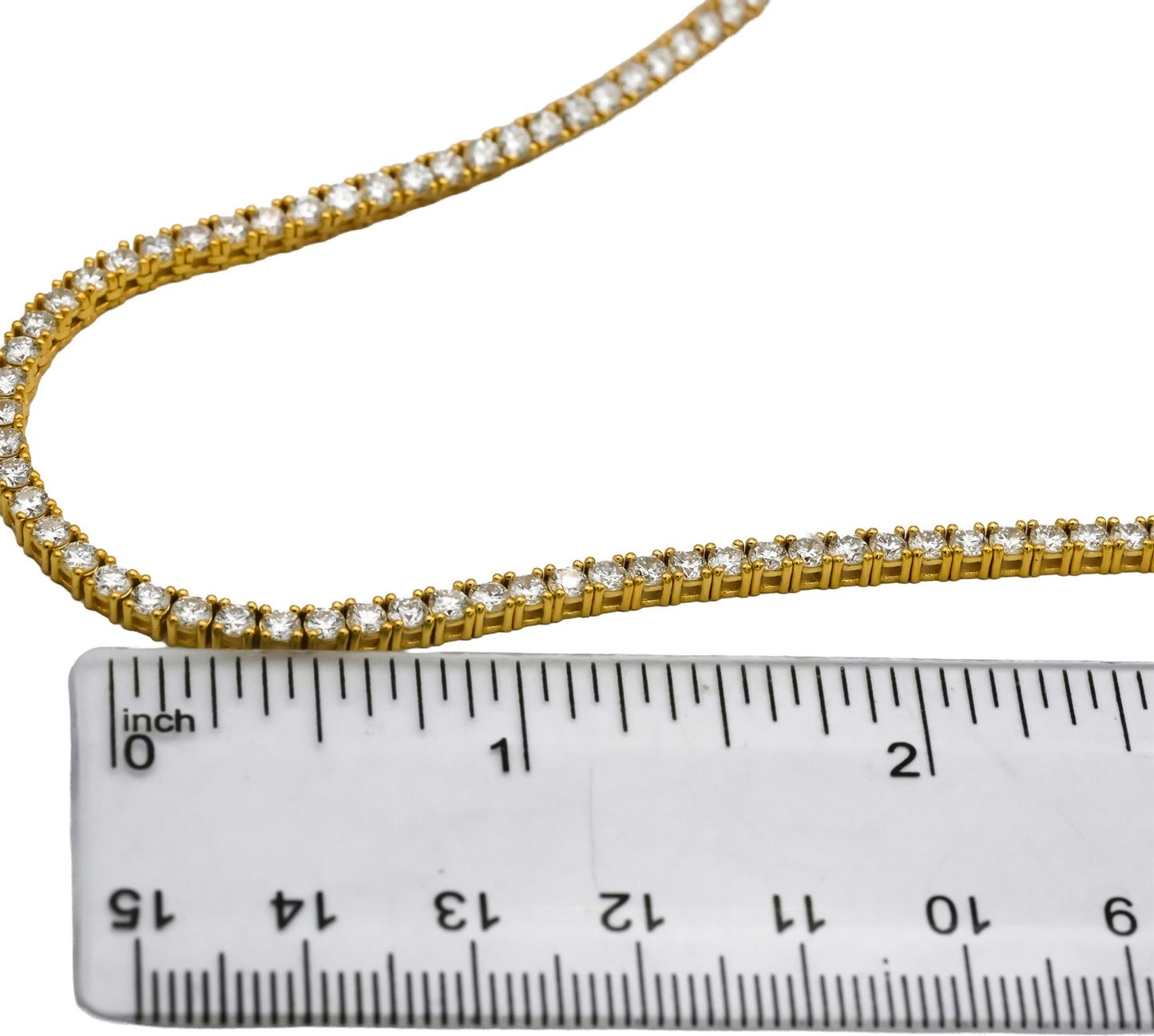 14k Rose Gold VS Round Lab-Grown Diamond Tennis Necklace 9.49CT