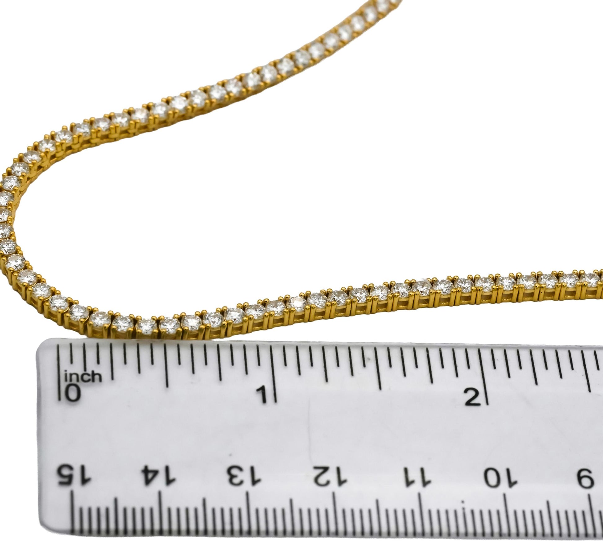 14k Rose Gold VS Round Lab-Grown Diamond Tennis Necklace 9.49CT