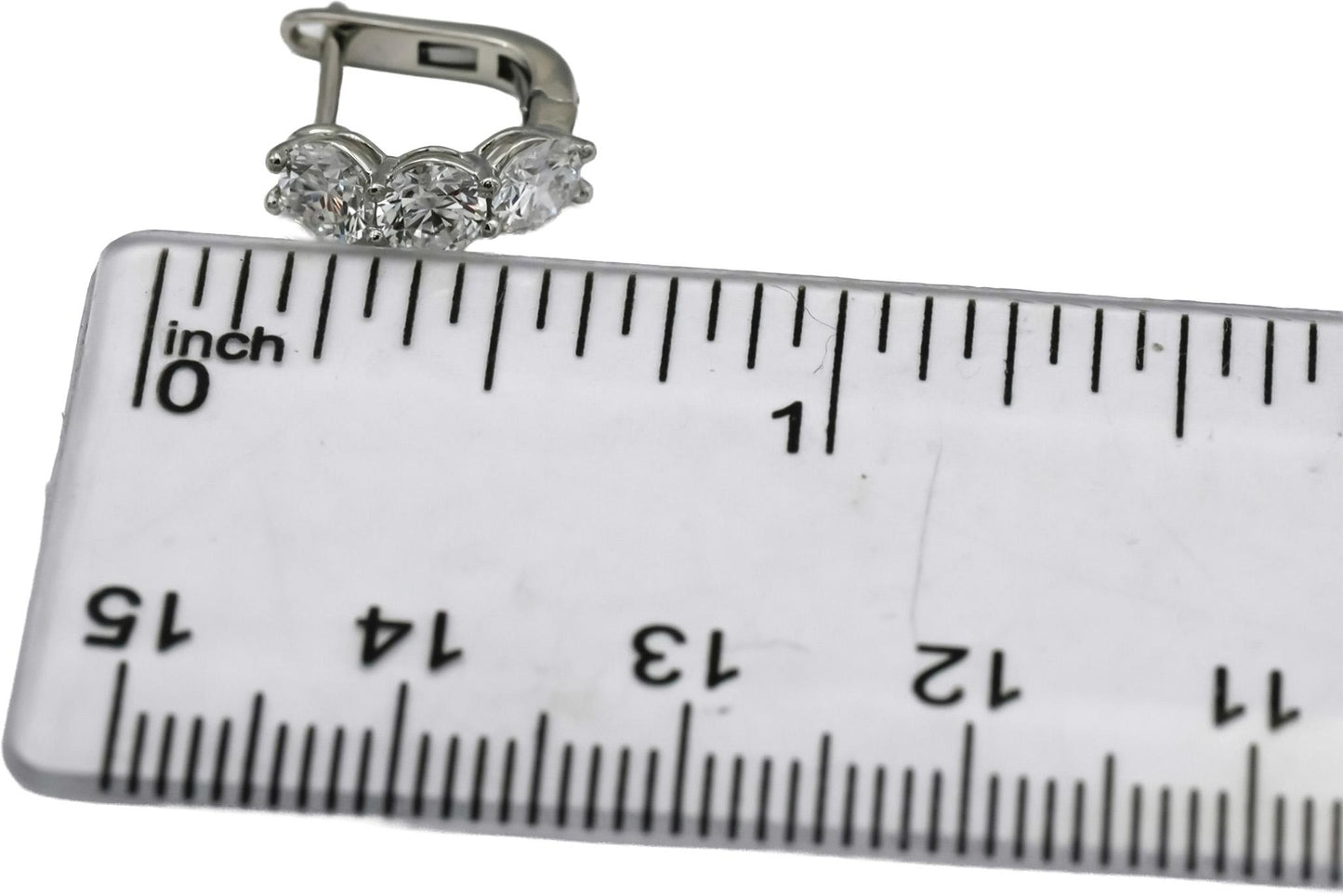Platinum VS Round Lab-Grown Diamond Huggie Earrings 1.68CT