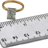 IGI 14k Yellow Gold VS1/G Radiant Lab-Grown Diamond Ring 2.96CT Size 5.75