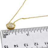 14k Yellow Gold VS Oval Cut Lab-Grown Diamond Solitaire Pendant Necklace 0.98CT